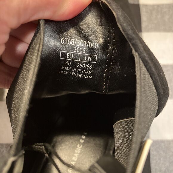 ZARA BASIC COLLECTION WOMEN BLACK SUEDE KITTEN HEEL BOOTS SHOE UK 7 EUR 40 - Picture 7 of 11